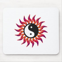Yin flambant Yang Sun Tapis De Souris