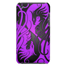 Yin pourpre et noir Yang Phoenix Coques iPod Case-Mate