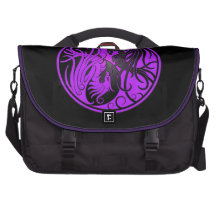 Yin pourpre et noir Yang Phoenix Sacoche Ordinateur Portable