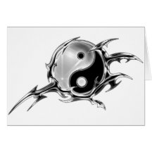 Yin tribal Yang Carte De Vœux