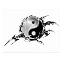Yin tribal Yang Carte Postale