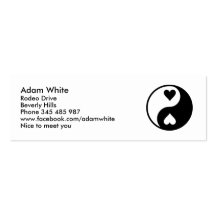 Yin Yang Carte De Visite