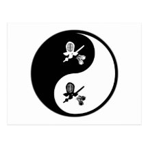 Yin Yang Kendo Carte Postale