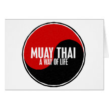Yin Yang Muay 1 thaïlandais Cartes De Vœux