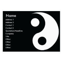 Yin Yang - potelé Carte De Visite