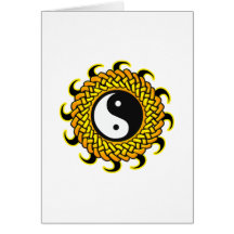 Yin Yang Sun tressé Cartes De Vœux