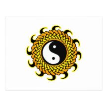 Yin Yang Sun tressé Cartes Postales