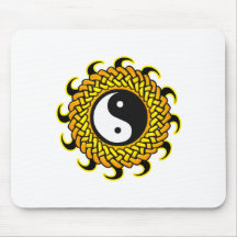 Yin Yang Sun tressé Tapis De Souris