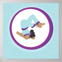 Yoga affiche lightblue