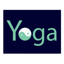 Yoga avec Yin Yang Carte Postale