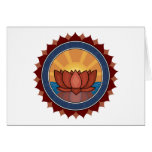 Yoga de fleur de Lotus Cartes De Vœux