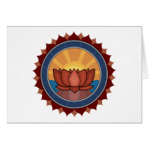 Yoga de fleur de Lotus Cartes De Vœux