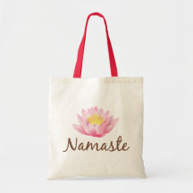 Yoga de fleur de Namaste Lotus Sacs De Toile