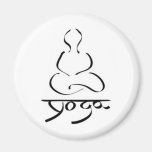 Yoga - zen d'âge de Prana d'hindouisme de l'Inde H Magnets