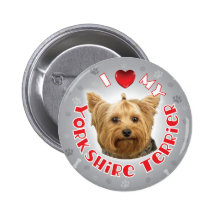 Yorkshire Terrier Badges Avec Agrafe