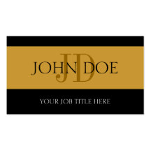 YourJobTitle barre l'or Cartes De Visite Professionnelles