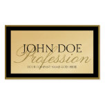YourJobTitle ! Frontière d'or/manuscrit personnali Carte De Visite