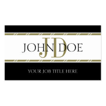 YourJobTitle ! Le concepteur d'or barre le blanc Carte De Visite