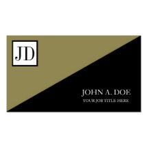 YourJobTitle ! Or carré d'antiquité de noir de mon Cartes De Visite Personnelles