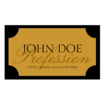 YourJobTitle ! Or jaune/manuscrit personnalisable Cartes De Visite Professionnelles