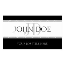YourJobTitle ! Rayures blanches Modèle De Carte De Visite