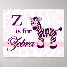 Z est pour le zèbre (la fille) posters
