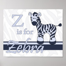 Z est pour le zèbre (le garçon) posters