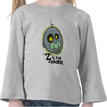 "Z" est pour le zombi avec la longue douille de té T-shirt