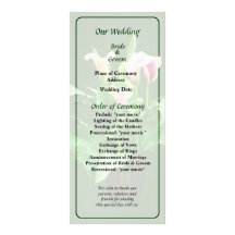 Zantedeschias roses et blancs épousant le programm cartes doubles customisables