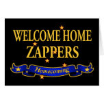 Zappers à la maison bienvenu carte de vœux