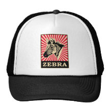 Zèbre d'art de bruit casquette de camionneur