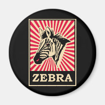 Zèbre d'art de bruit magnets pour réfrigérateur