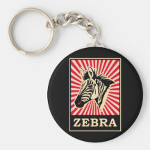 Zèbre d'art de bruit porte-clefs