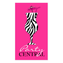 Zèbre de cocktail de la couture 311 carte de visite
