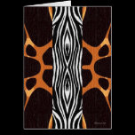 Zèbre de girafe cartes