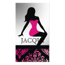 zèbre de la silhouette 311-Bombshell - luxueusemen Cartes De Visite Professionnelles