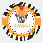Zèbre de PixDezines+couleur de cupcake/DIY Adhésif Rond