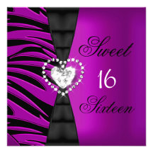Zèbre de prune de rose de fête d'anniversaire seiz invitations