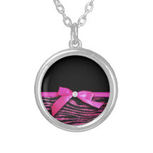 Zèbre de roses indien et graphique d'arc de ruban pendentif