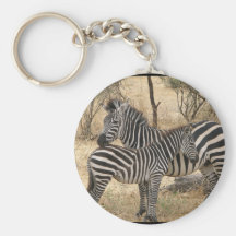 Zèbre Keychain de mère et de bébé Porte-clé