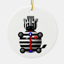Zèbre mignon avec une tirette décorations pour sapins de noël