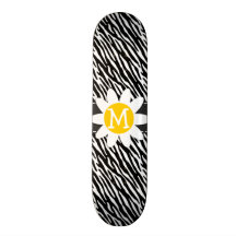 Zèbre noir et blanc ; Marguerite de ressort Plateau De Skateboard