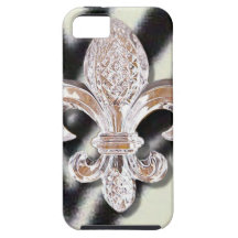 Zèbre Striped Fleur De Lis Crystal la Nouvelle-Orl Coque iPhone 5 Case-Mate