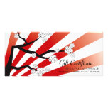 Zen blanc de fleurs de fleurs de cerisier de lever cartes doubles