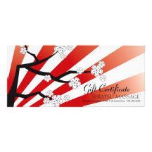 Zen blanc de fleurs de fleurs de cerisier de lever cartes doubles