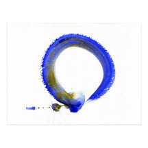 Zen bleu Enso Carte Postale