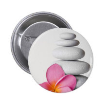 Zen de fleur badges avec agrafe
