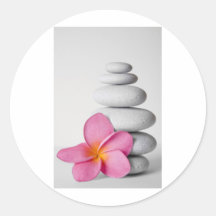 Zen de Frangipani Adhésifs Ronds