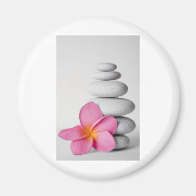 Zen de Frangipani Aimant Pour Réfrigérateur