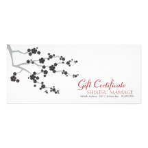 Zen noir d'Oriental de fleurs de fleurs de cerisie Double Carte